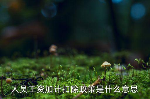 加計(jì)扣除有什么條件，人員工資加計(jì)扣除政策是什么意思