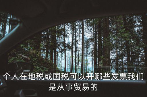 個人能去地稅代開什么票，個人可以去地稅開票嗎每一種行業(yè)都可以嗎哪種稅率最低
