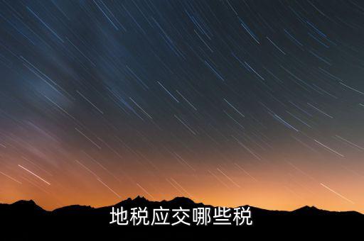 成都地稅繳納什么稅，地稅應(yīng)交哪些稅