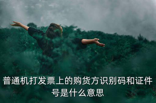 發(fā)票方識(shí)別號(hào)是什么，普通機(jī)打發(fā)票上的購(gòu)貨方識(shí)別碼和證件號(hào)是什么意思