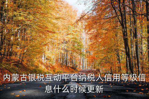 內(nèi)蒙古銀稅互動(dòng)平臺(tái)納稅人信用等級信息什么時(shí)候更新