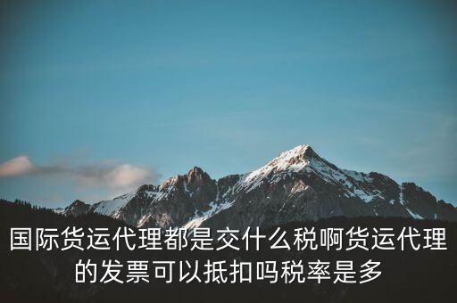 貨代公司交什么稅，國際貨運代理都是交什么稅啊貨運代理的發(fā)票可以抵扣嗎稅率是多
