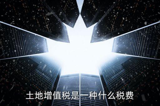 土地增值稅是什么稅，土地增值稅是一種什么稅費