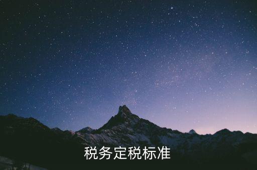 定稅是什么標(biāo)準(zhǔn)，稅務(wù)定稅標(biāo)準(zhǔn)