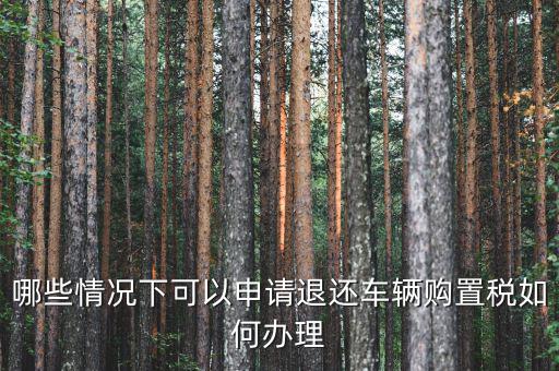 機(jī)動(dòng)車退稅要什么資料，申請(qǐng)退還已繳的車輛購(gòu)置稅應(yīng)提供哪些資料