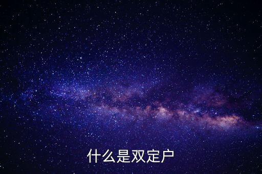 國稅雙定戶是什么意思，單位中什么是雙定戶