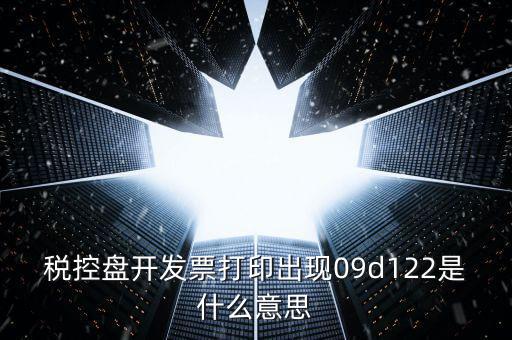 發(fā)票09d121什么意思，稅控盤開發(fā)票打印出現(xiàn)09d122是什么意思