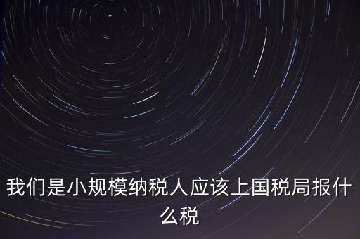 小規(guī)模要報什么稅，我想問問小規(guī)模納稅人報稅需要報些什么
