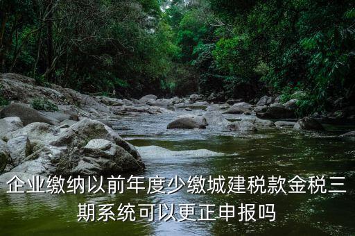 金稅三期更正申報(bào)需要什么資料，企業(yè)繳納以前年度少繳城建稅款金稅三期系統(tǒng)可以更正申報(bào)嗎