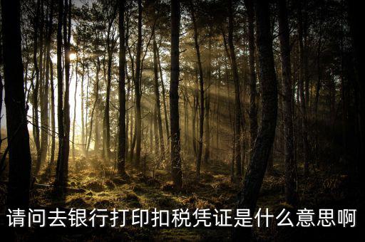 稅收憑證是什么，什么是完稅憑證啊