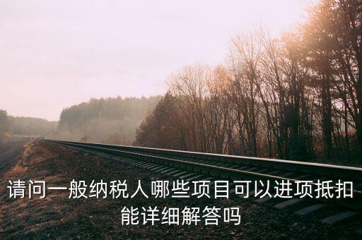 請問一般納稅人哪些項目可以進(jìn)項抵扣能詳細(xì)解答嗎