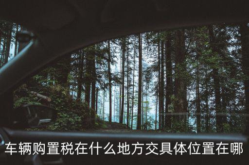 榆次汽車購置稅在什么地方交，車輛購置稅在什么地方交具體位置在哪