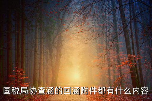 國(guó)稅局協(xié)查涵的回涵附件都有什么內(nèi)容