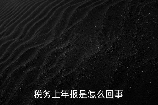 年稅申報(bào)是什么，國稅局需要的年報(bào)是什么