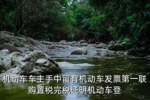 購(gòu)置稅完稅證明是什么，車輛購(gòu)置稅完稅證明的介紹