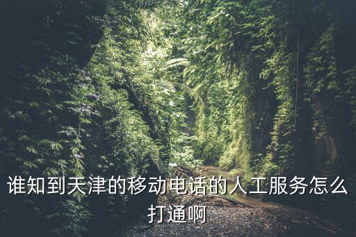 天津12366為什么打不通，誰(shuí)知到天津的移動(dòng)電話的人工服務(wù)怎么打通啊
