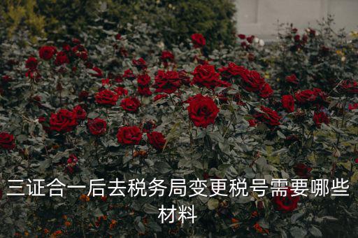 稅號變更需要什么合同，三證合一后去稅務(wù)局變更稅號需要哪些材料