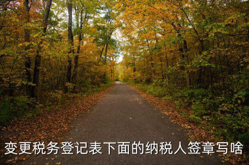 地稅申報(bào)納稅人簽章是什么意思，變更稅務(wù)登記表下面的納稅人簽章寫啥