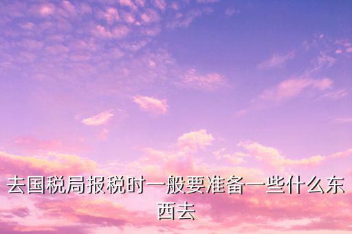 去國(guó)稅局申報(bào)需要帶什么，去地稅局和國(guó)稅局報(bào)稅需要帶哪些資料