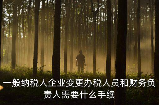 一般納稅人企業(yè)變更辦稅人員和財務(wù)負責(zé)人需要什么手續(xù)