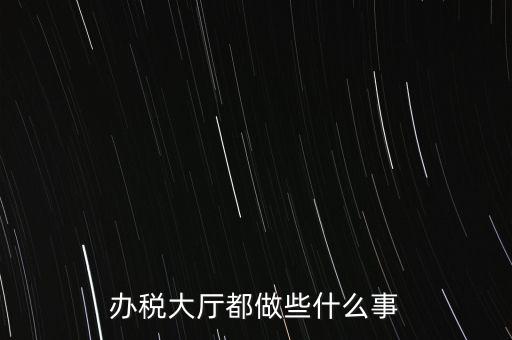 地稅大廳都干什么，辦稅大廳都做些什么事