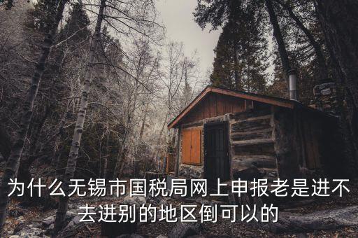 無(wú)錫網(wǎng)上辦稅服務(wù)廳為什么進(jìn)不去，為什么我登錄不上網(wǎng)上辦稅服務(wù)廳啊