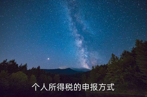個(gè)人所得稅按什么報(bào)，個(gè)人所得稅選擇哪種申報(bào)方式