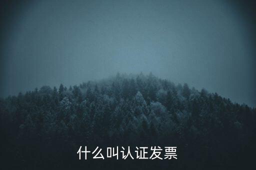 什么是認證發(fā)票，什么叫認證發(fā)票