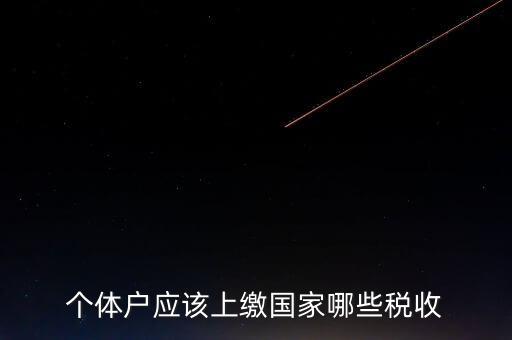 個體戶都交什么稅，個體戶應(yīng)該上繳國家哪些稅收