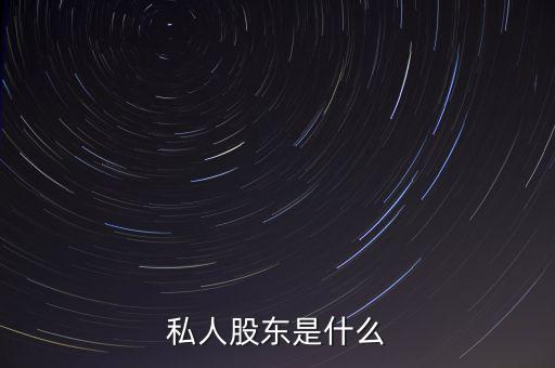 什么是個(gè)人股東，什么叫做私人股東啊