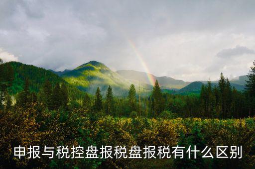 什么是申報(bào)盤(pán)，申報(bào)與稅控盤(pán)報(bào)稅盤(pán)報(bào)稅有什么區(qū)別