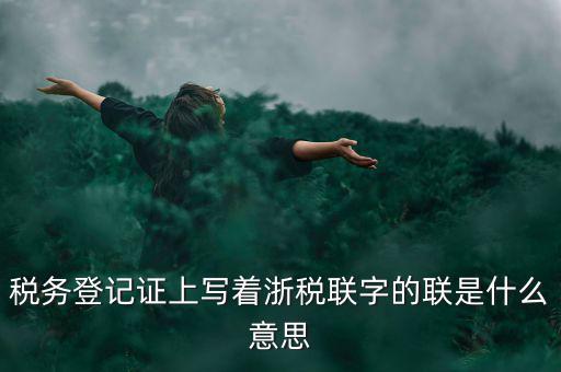 稅務(wù)全國(guó)聯(lián)網(wǎng)是什么意思，稅務(wù)登記證上寫(xiě)著浙稅聯(lián)字的聯(lián)是什么意思