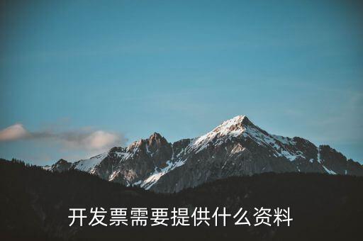 開票時提供什么資料，請問開發(fā)票需要什么資料