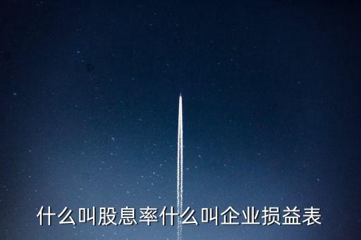 股息紅利的表什么樣，什么叫股息率什么叫企業(yè)損益表