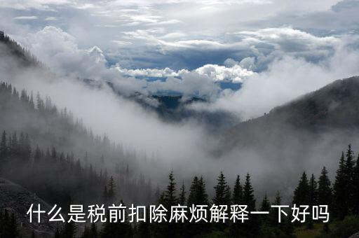 工資稅前扣減是什么意思，什么是稅前扣除