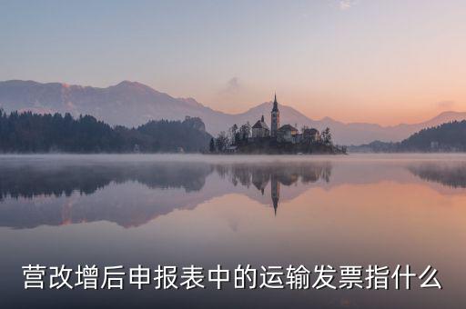 營改增后申報(bào)表中的運(yùn)輸發(fā)票指什么