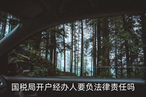國稅局開戶經辦人要負法律責任嗎