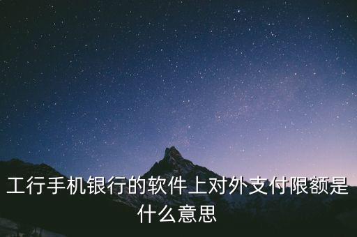 對外支付什么意思，工商銀行支出對外什么意思