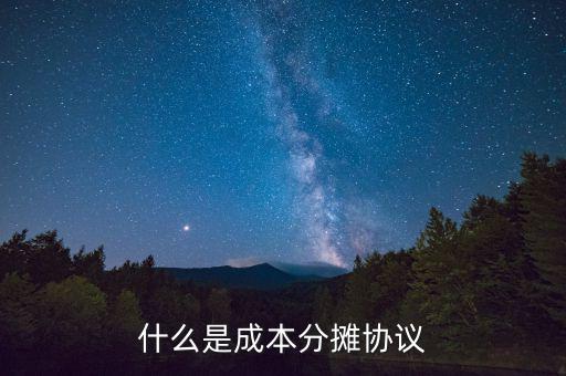 什么是成本分?jǐn)倕f(xié)議