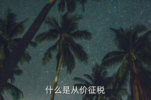 從價計征稅是什么，請問什么是從價計征從量計征怎么理解多謝