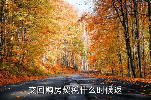 什么時(shí)候購(gòu)的房可以返還契稅，購(gòu)房契稅何時(shí)能退下來(lái)