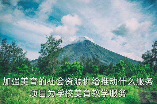 加強(qiáng)美育的社會資源供給推動什么服務(wù)項目為學(xué)校美育教學(xué)服務(wù)