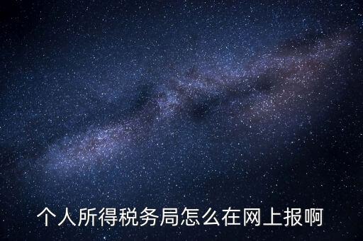 個人所得稅務局怎么在網(wǎng)上報啊