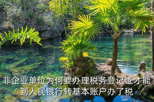 非企業(yè)單位為何要辦理稅務登記證才能到人民銀行轉基本賬戶辦了稅