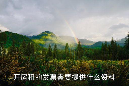 租房發(fā)票需要什么，開房租的發(fā)票需要提供什么資料