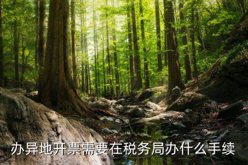 辦異地開票需要在稅務局辦什么手續(xù)