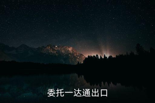 什么叫委托出口，委托一達(dá)通出口