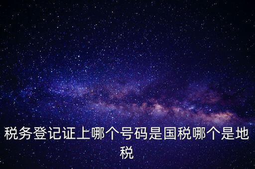 國稅地稅登記號是什么，稅務(wù)登記證上哪個(gè)號碼是國稅哪個(gè)是地稅