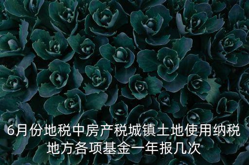 6月份地稅都報(bào)什么，每月地稅申報(bào)都要報(bào)些什么稅