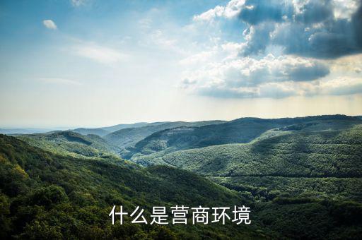 什么是營(yíng)商環(huán)境
